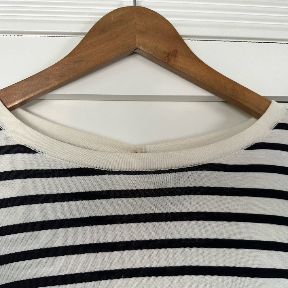 COS silk layer striped 3/4 sleeve blouse size medium - Picture 6 of 11